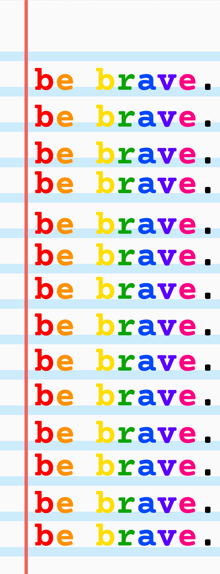 Be Brave PRIDE Bookmark